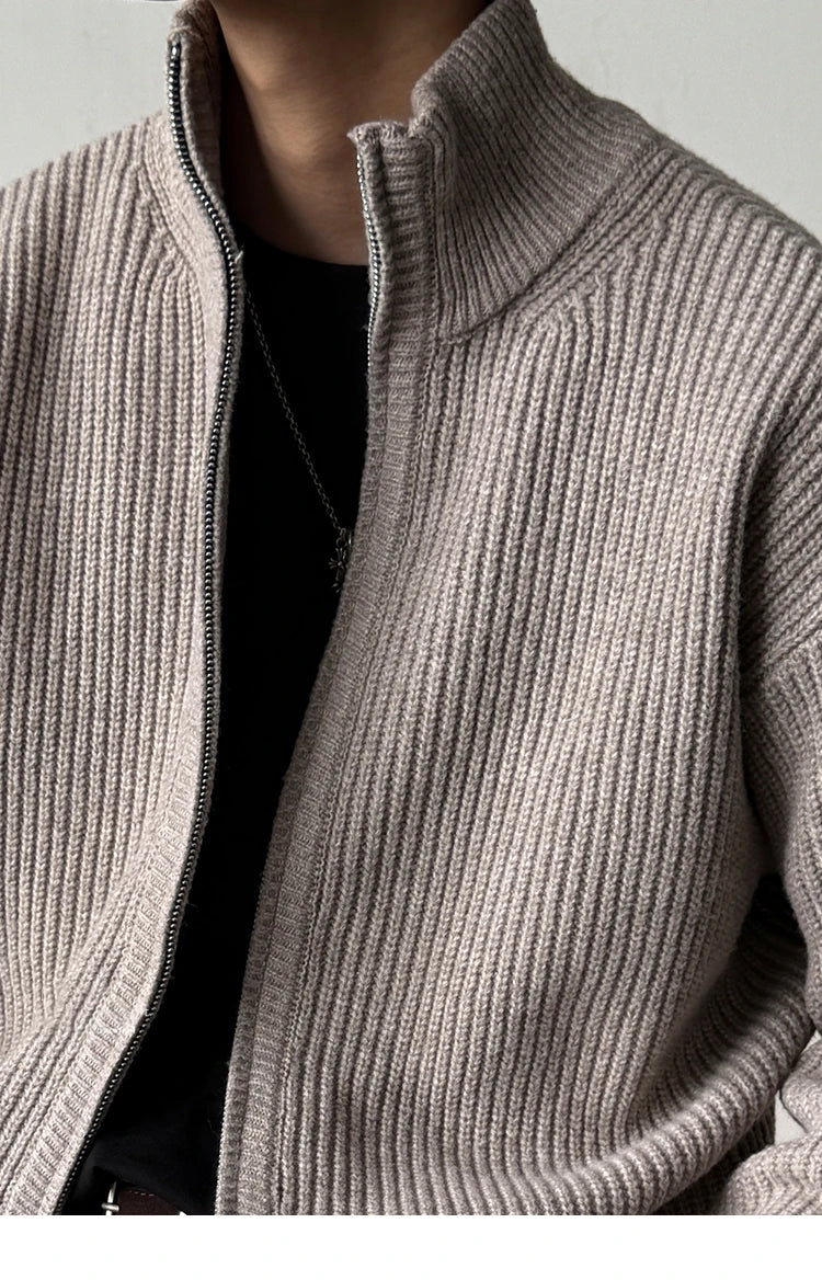 Heavy Ribbed Knit Jacket