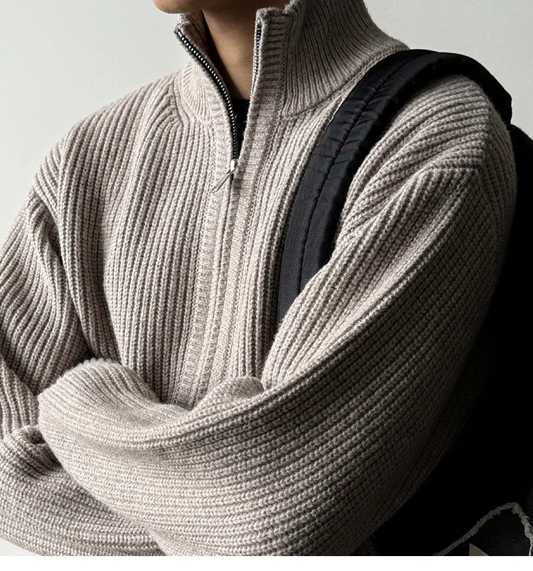 Heavy Ribbed Knit Jacket