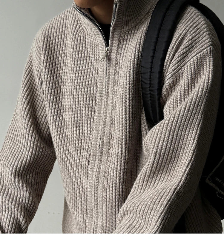 Heavy Ribbed Knit Jacket