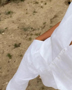 Elegant Women's Linen Two-Piece Ensemble