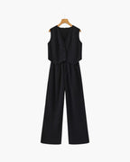 Elegant Women's Linen Two-Piece Ensemble