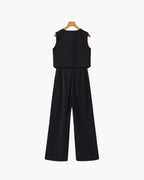 Elegant Women's Linen Two-Piece Ensemble