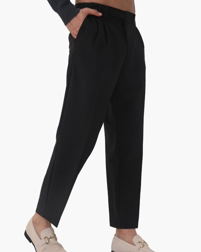 Chic High-Waisted Trousers Inspired by Parisian Style
