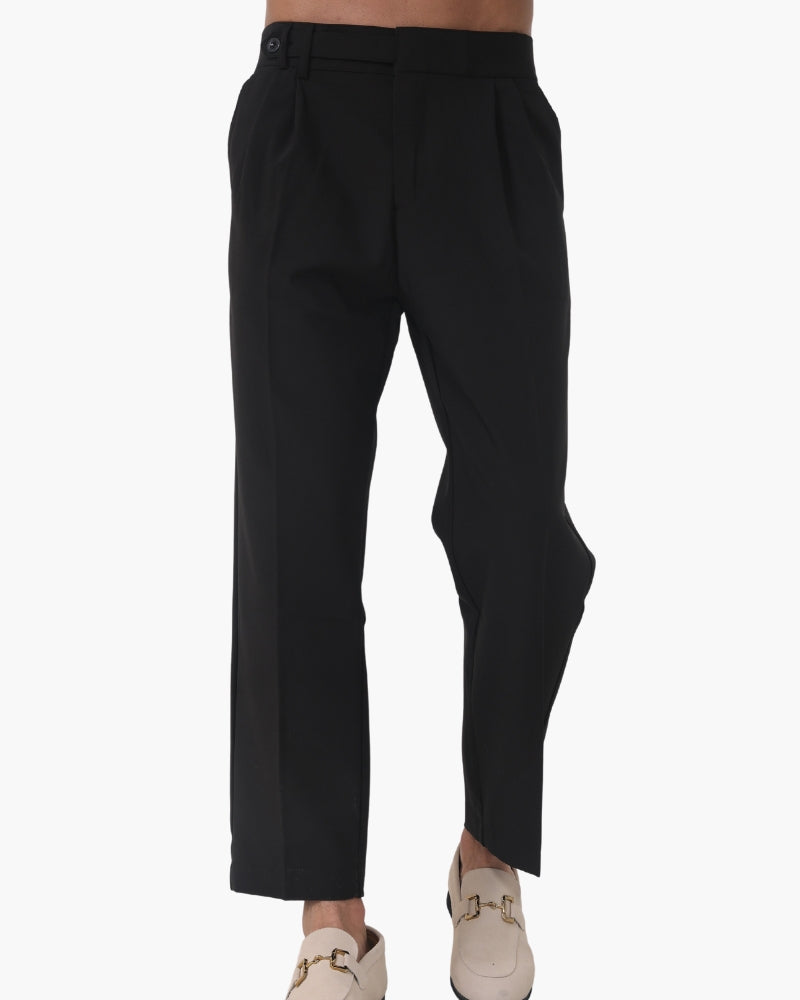 Chic High-Waisted Trousers Inspired by Parisian Style