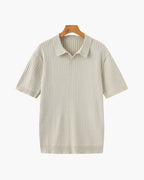 Luxury Ribbed Polo Shirt