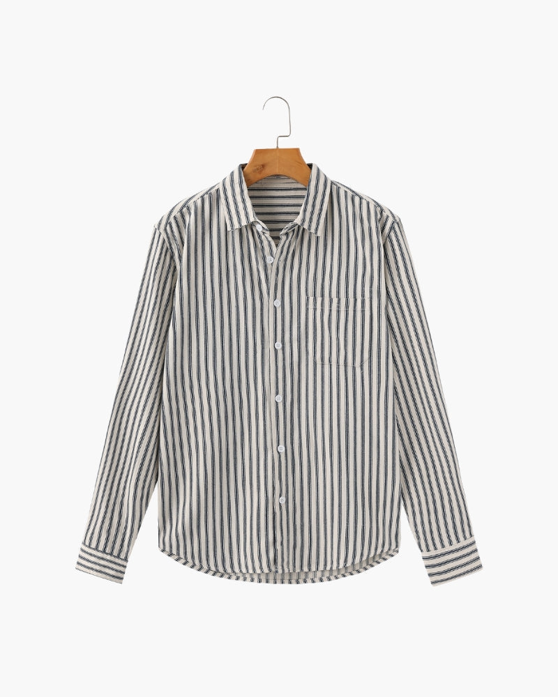 Classic Striped Dress Shirt for Men