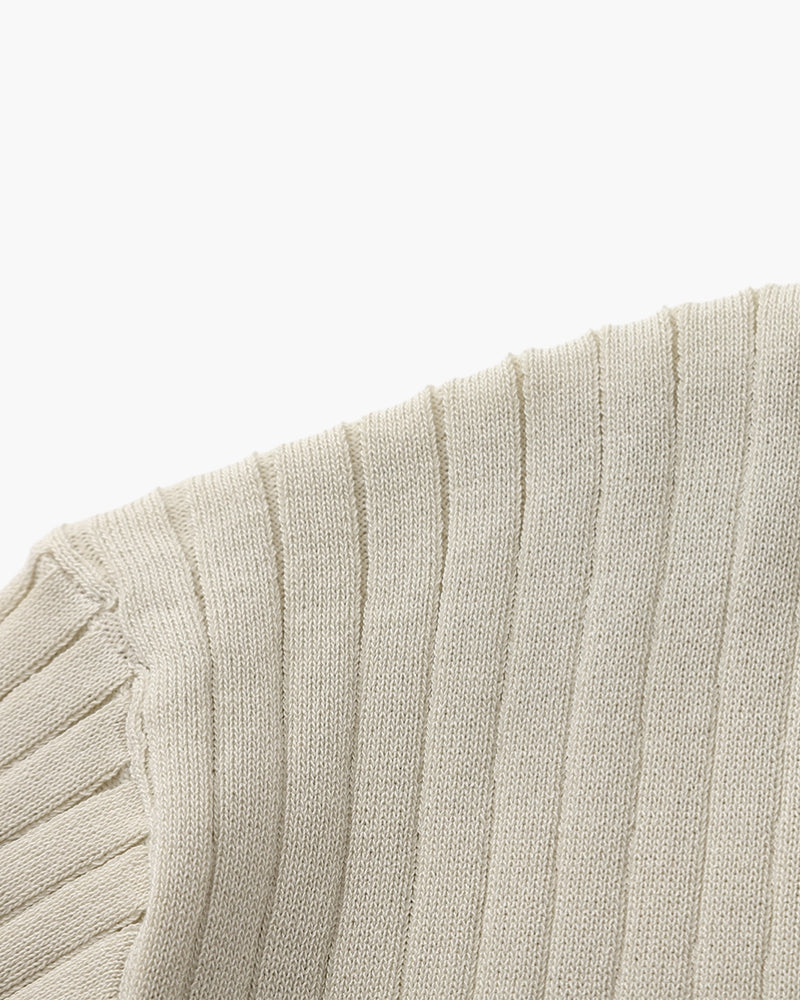 Luxury Ribbed Polo Shirt