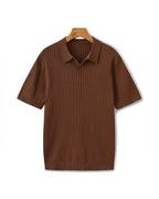 Luxury Ribbed Polo Shirt