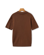 Luxury Ribbed Polo Shirt