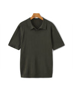 Luxury Ribbed Polo Shirt