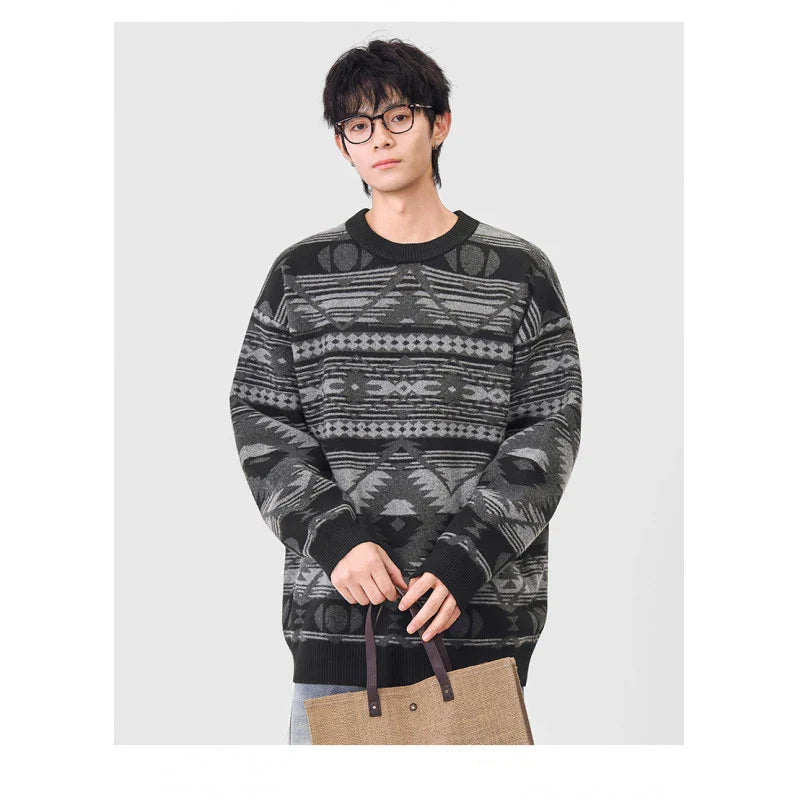 Jacquard Grandad Jumper