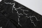 Lightning Embroidery Wide-Leg Jeans