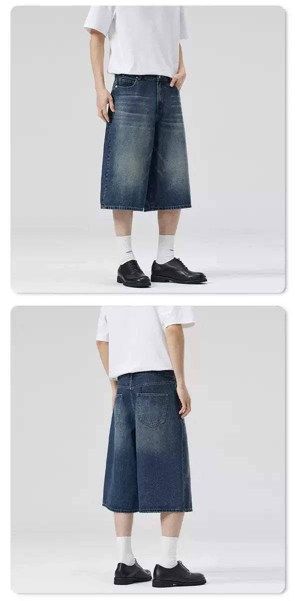 Long Length Vintage Wash Jorts