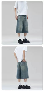 Long Length Vintage Wash Jorts