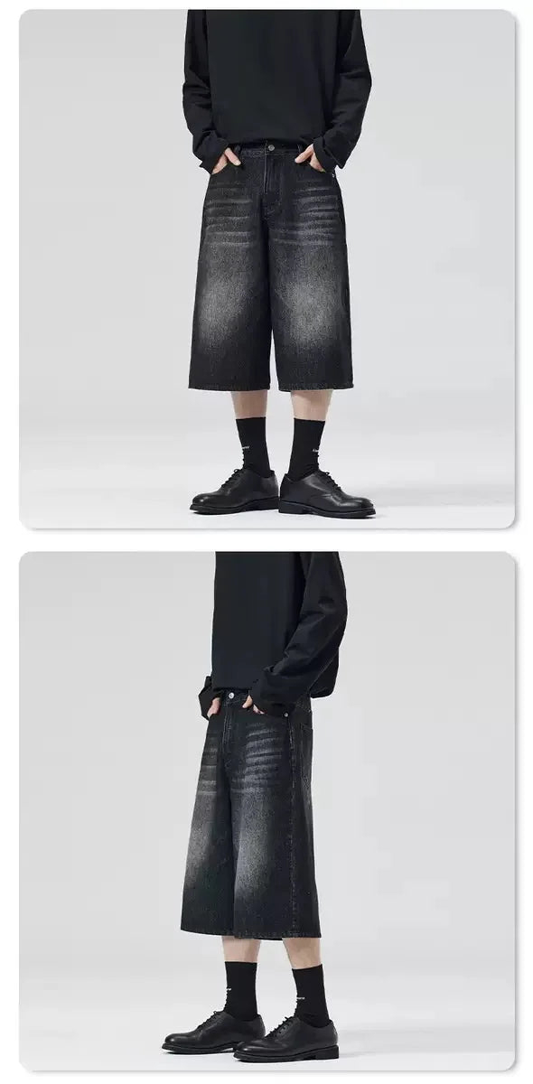 Long Length Vintage Wash Jorts