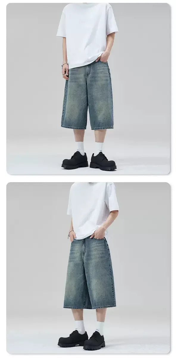 Long Length Vintage Wash Jorts