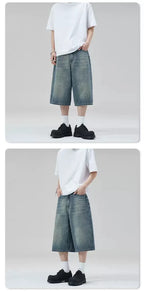 Long Length Vintage Wash Jorts