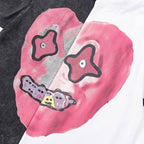 'Nightmare Heart' Acid Washed Graphic Print T-Shirt