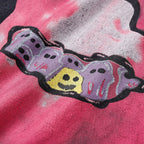 'Nightmare Heart' Acid Washed Graphic Print T-Shirt