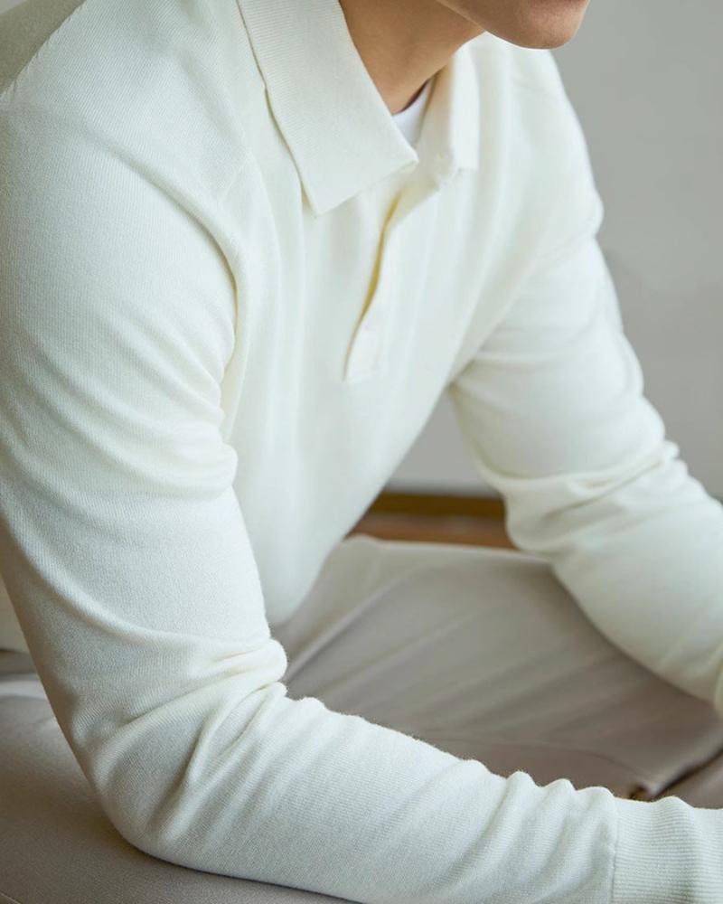 Luxurious 100% Pure Wool Polo Shirt