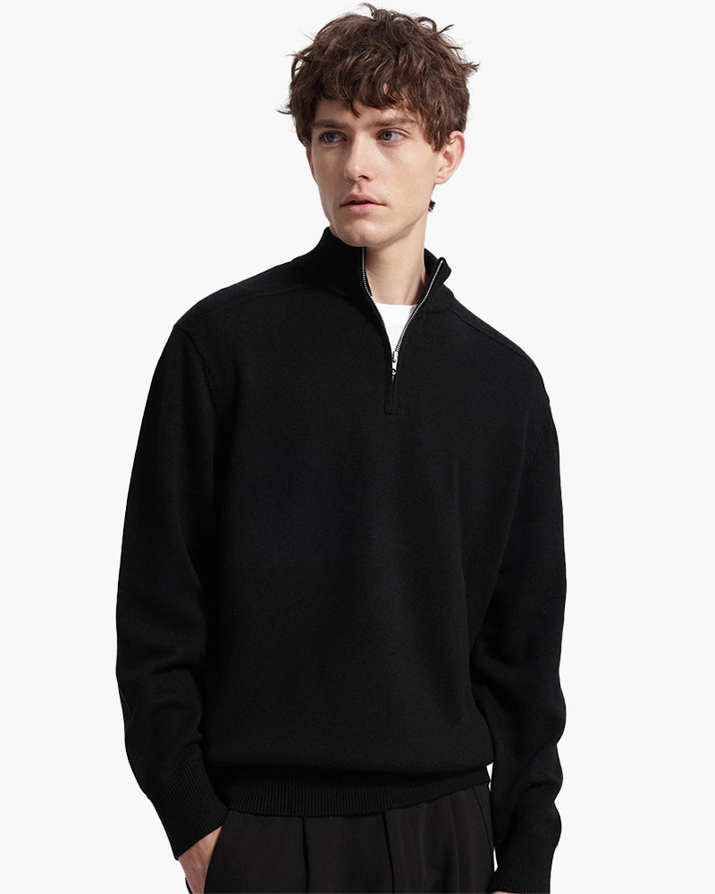 Premium Merino Wool Zip-Up Jacket