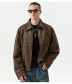 Oil-Waxed Canvas Zip Jacket