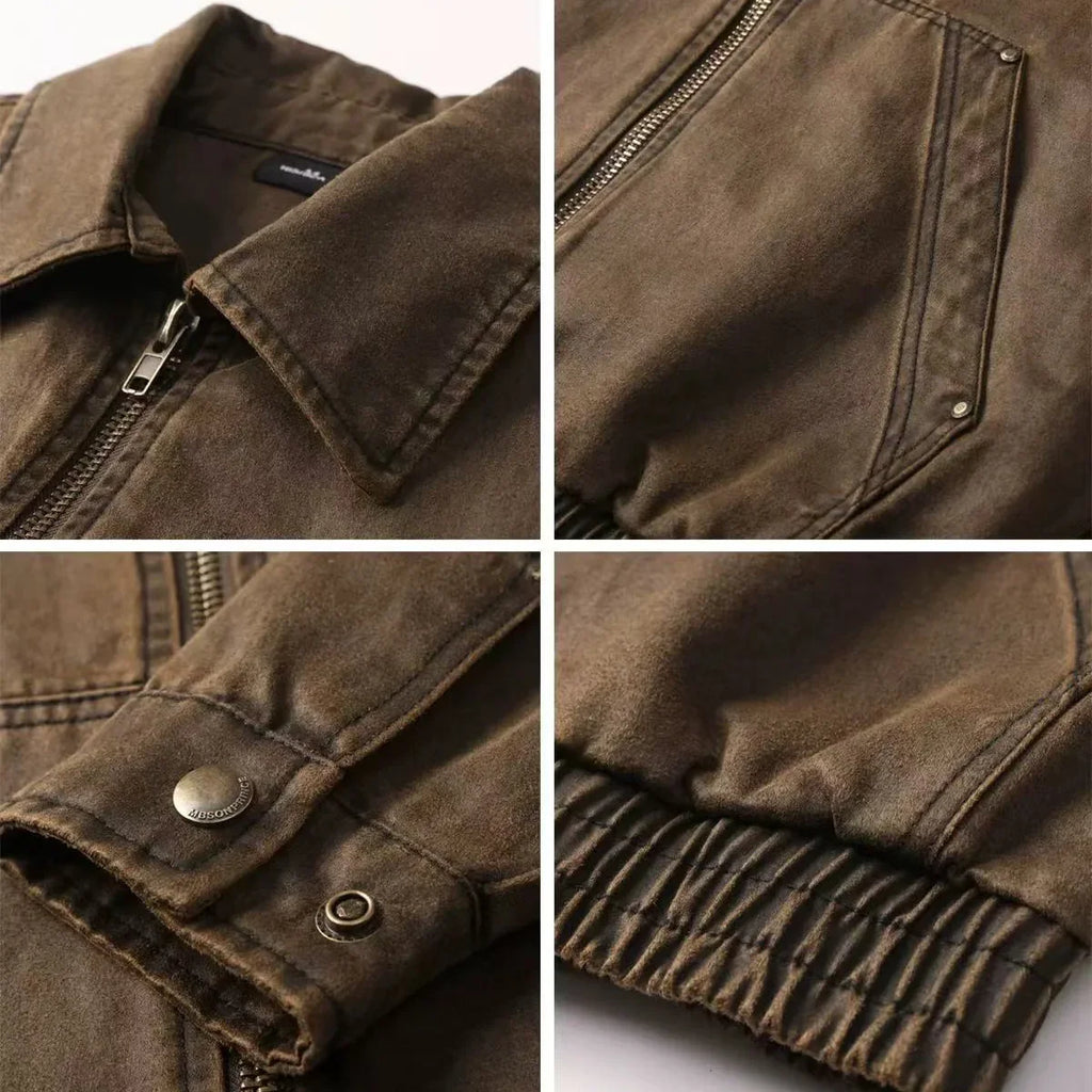 Oil-Waxed Canvas Zip Jacket