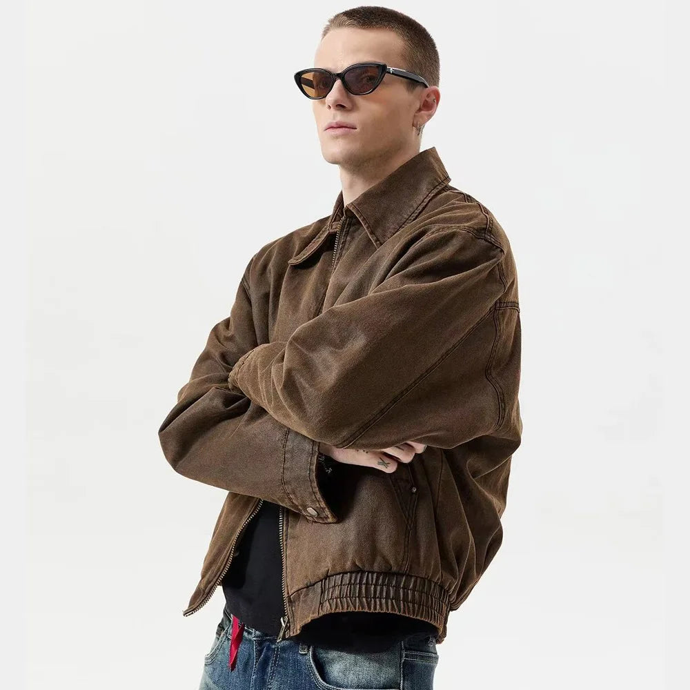 Oil-Waxed Canvas Zip Jacket