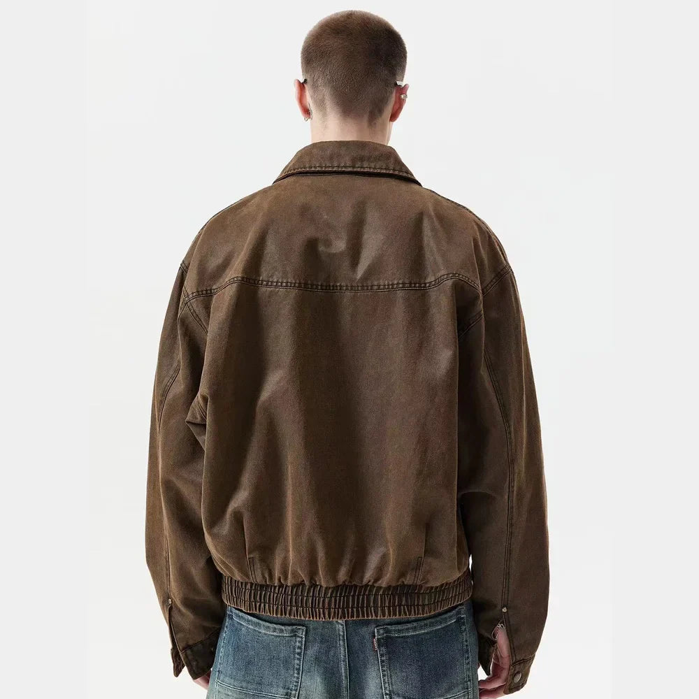 Oil-Waxed Canvas Zip Jacket