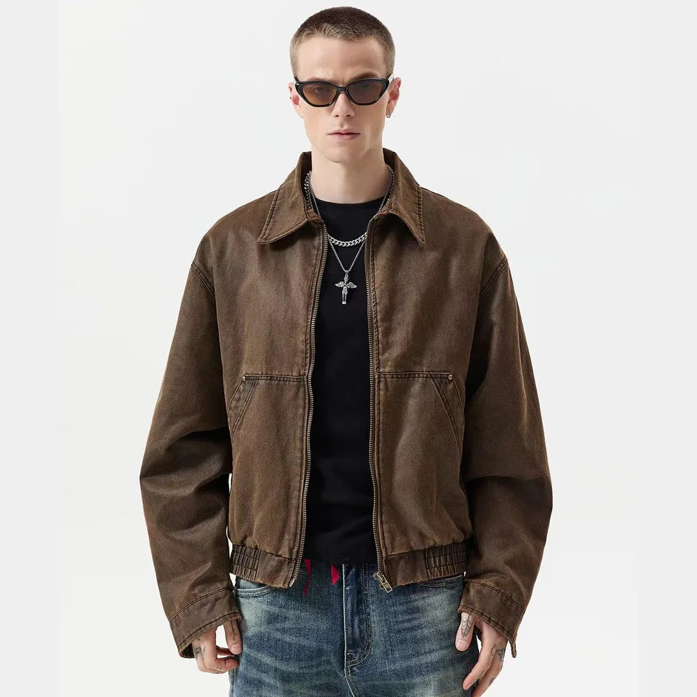 Oil-Waxed Canvas Zip Jacket