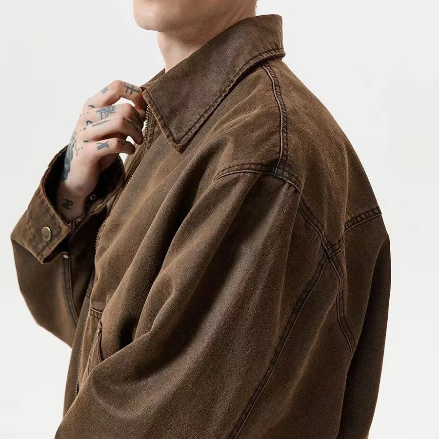 Oil-Waxed Canvas Zip Jacket