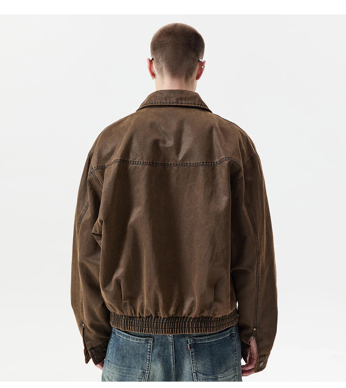 Oil-Waxed Canvas Zip Jacket