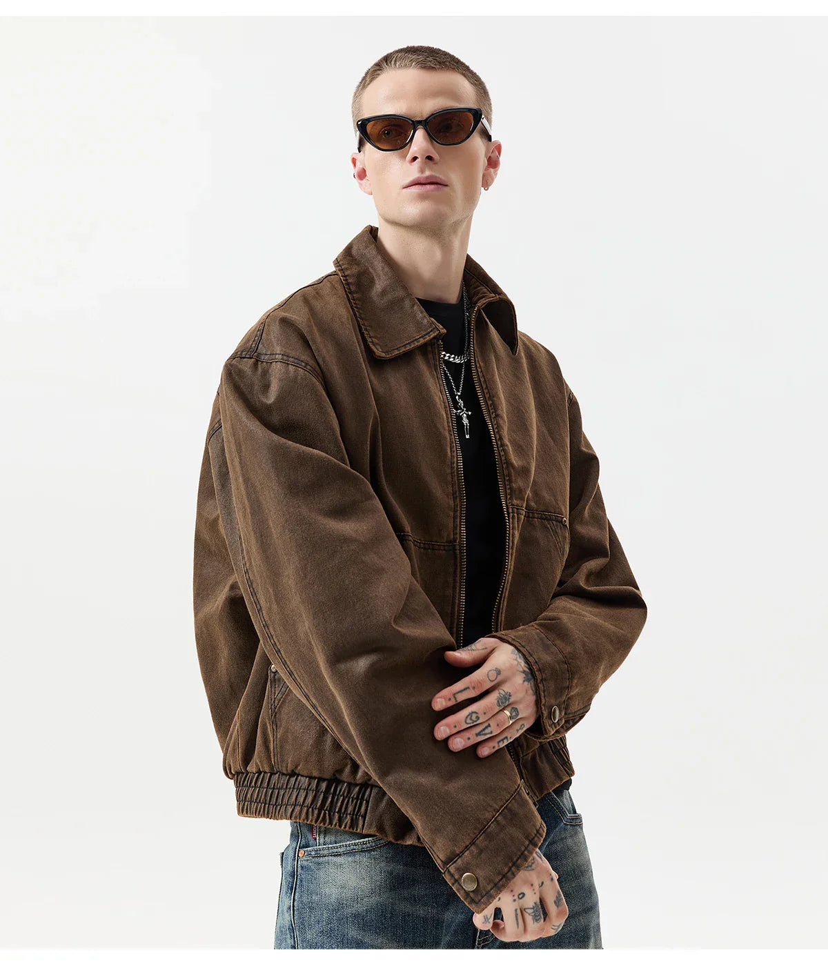 Oil-Waxed Canvas Zip Jacket