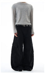 Baggy Washed Canvas Jeans