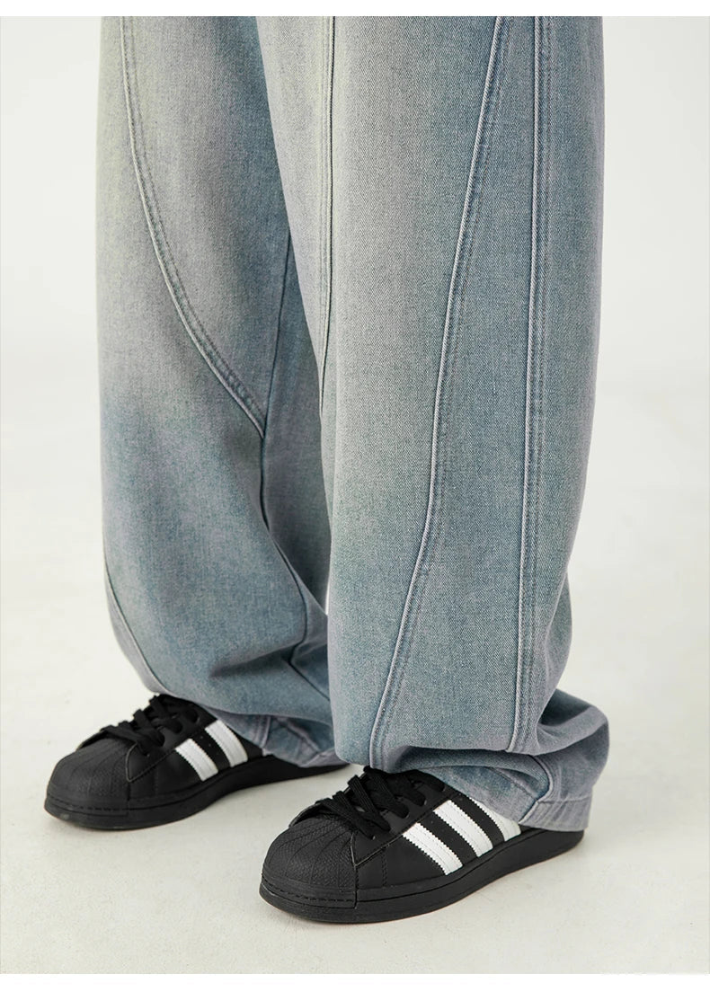 Panelled Arc-Leg Jeans