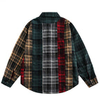 Patchwork Plaid Over Shirt