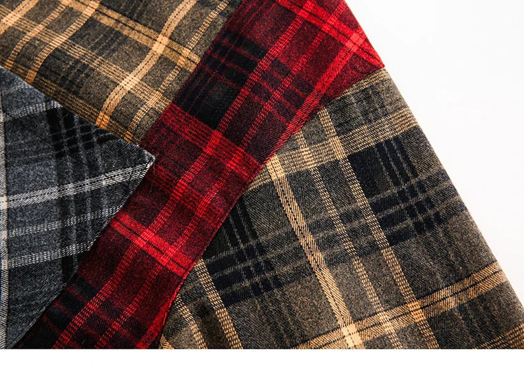 Patchwork Plaid Over Shirt