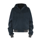 Plaid Hood Zip-up Hoodie