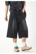 Pleat Front Vintage Wash Jorts