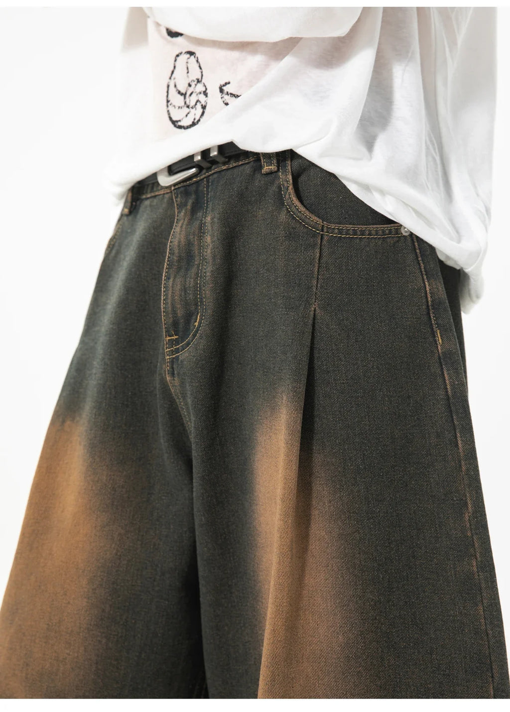 Pleat Front Vintage Wash Jorts