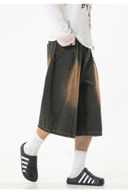 Pleat Front Vintage Wash Jorts