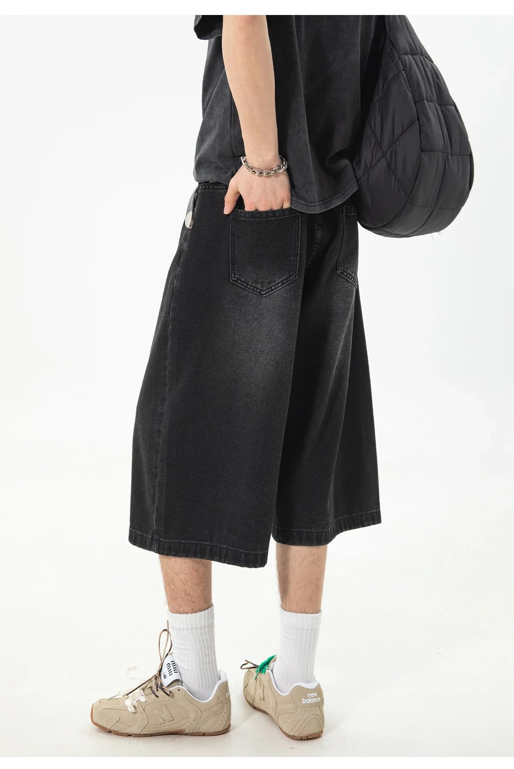 Pleat Front Vintage Wash Jorts