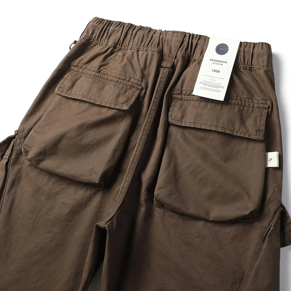 Pleated Knee Workwear Cargo Pants