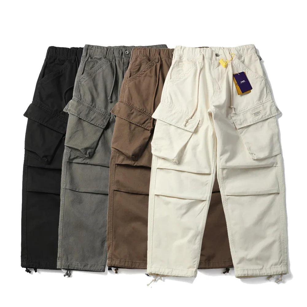 Pleated Knee Workwear Cargo Pants