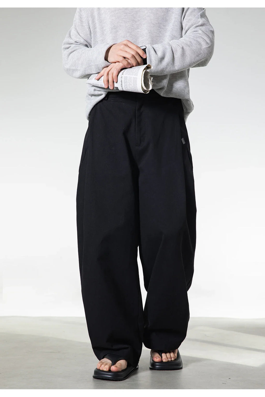 Pleated Wide Leg Trousers