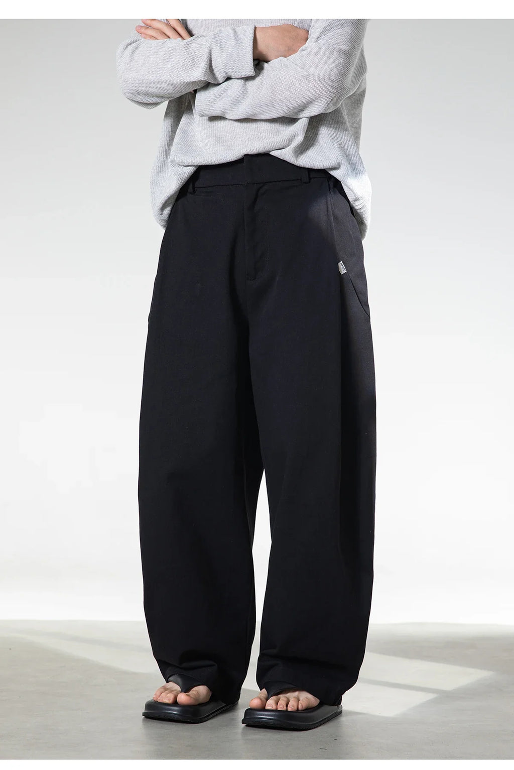 Pleated Wide Leg Trousers
