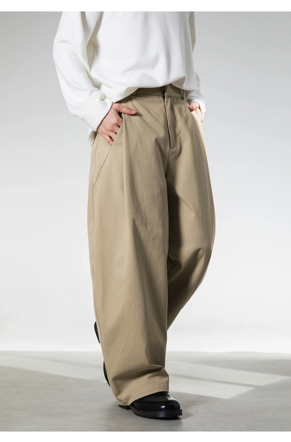 Pleated Wide Leg Trousers