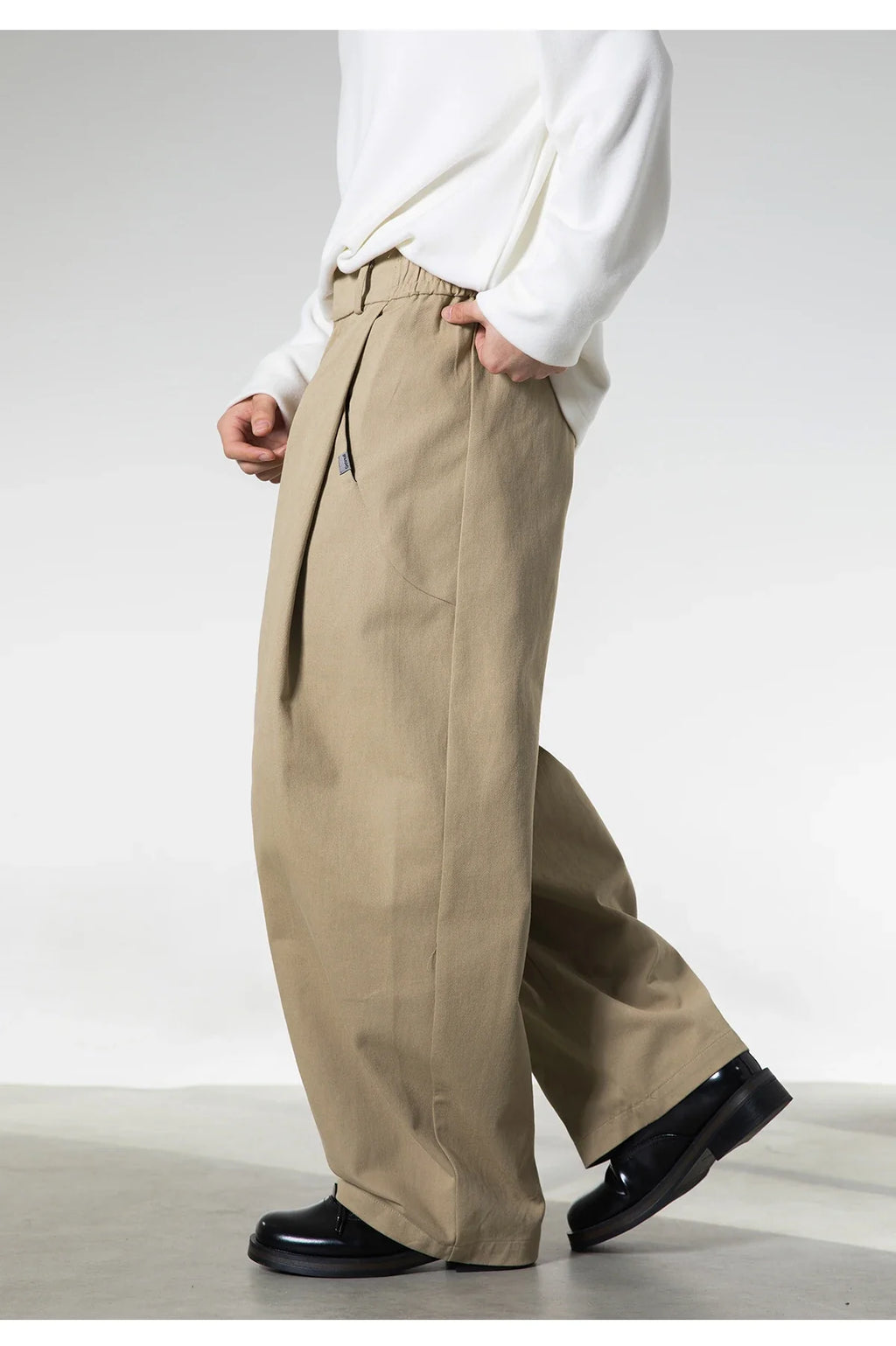 Pleated Wide Leg Trousers