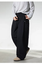Pleated Wide Leg Trousers