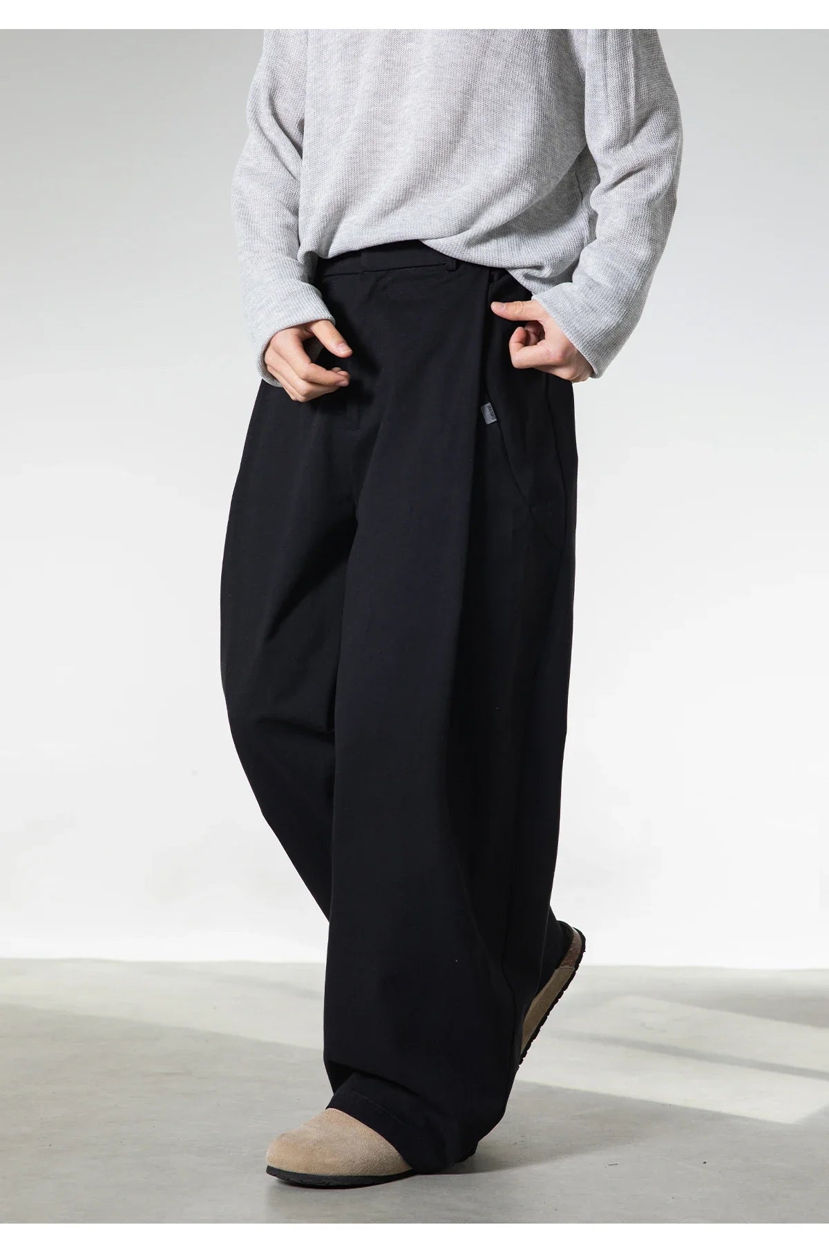 Pleated Wide Leg Trousers